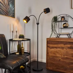 Lampes En Tissu-hofstein Lampadaire Alsen Noir, 2 lumières