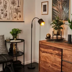 Lampes En Tissu-hofstein Lampadaire Alsen Noir, 1 lumière