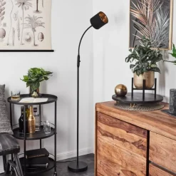 Lampes En Tissu-hofstein Lampadaire Alsen Noir, 1 lumière