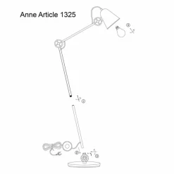 Luminaires Steinhauer Lampadaire Anne Lighting ANNE Noir, 1 lumière* Lampadaires Et Lampes Sur Pied
