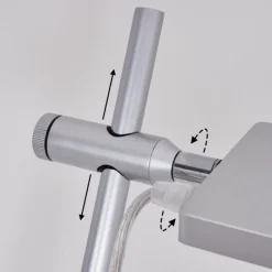 hofstein Lampadaire Anneau LED Argenté, 1 lumière