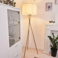 Lampes En Tissu-hofstein Lampadaire Antillo Nickel mat, 1 lumière