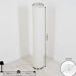 Lampes En Tissu-hofstein Lampadaire Antillo Nickel mat, 3 lumières
