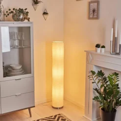 Lampes En Tissu-hofstein Lampadaire Antillo Nickel mat, 3 lumières