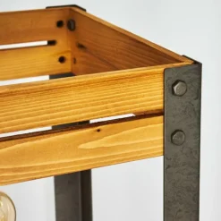 Lampes Vintages & Rétros-hofstein Lampadaire Apia Brun clair, Argenté, 3 lumières