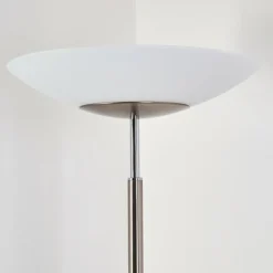 Luminaires Rustiques-hofstein Lampadaire Argostoli LED Nickel mat, 2 lumières