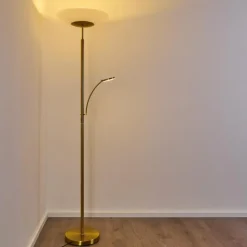 Luminaires Rustiques-hofstein Lampadaire Argostoli LED Laiton, 2 lumières