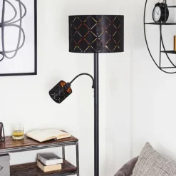 Lampes En Tissu-hofstein Lampadaire Arnoya Noir, 2 lumières