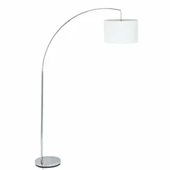 Lampes En Tissu-Luminaires Brilliant Lampadaire arqué Brilliant Clarie Blanc, 1 lumière