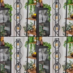 Lampes Industrielles-hofstein Lampadaire Assiniboia Noir, 3 lumières