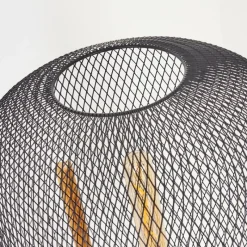 Style Boho-Chic-hofstein Lampadaire Ateponta Bois clair, Noir, 1 lumière