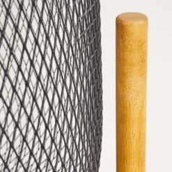 Style Boho-Chic-hofstein Lampadaire Ateponta Bois clair, Noir, 1 lumière