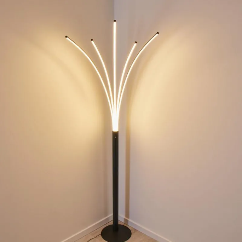 hofstein Lampadaire Bakersfield LED Noir, Blanc, 1 lumière