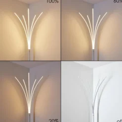 hofstein Lampadaire Bakersfield LED Blanc, 1 lumière* Lampadaires Et Lampes Sur Pied