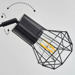 Lampes Vintages & Rétros-hofstein Lampadaire Bardhaman Noir, 5 lumières