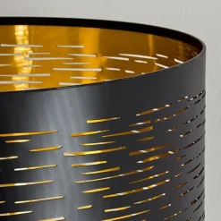 Lampes Dorées-hofstein Lampadaire Bathinda Noir, 1 lumière