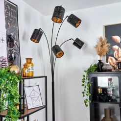 hofstein Lampadaire Bathinda Noir, 5 lumières* Lampadaires Et Lampes Sur Pied