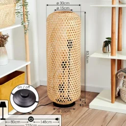 Luminaires Scandinaves-hofstein Lampadaire Bauro Écru, Noir, 3 lumières