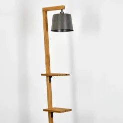 Lampes En Bois-hofstein Lampadaire Baval Écru, 1 lumière