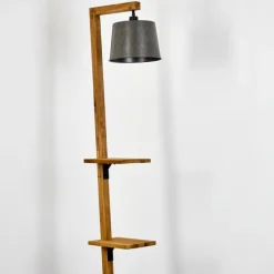 Lampes En Bois-hofstein Lampadaire Baval Écru, 1 lumière