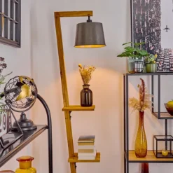 Lampes En Bois-hofstein Lampadaire Baval Écru, 1 lumière