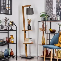 Lampes En Bois-hofstein Lampadaire Baval Écru, 1 lumière