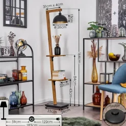 Lampes Dorées-hofstein Lampadaire Baval Écru, 1 lumière