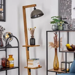 Lampes En Bois-hofstein Lampadaire Baval Écru, 1 lumière