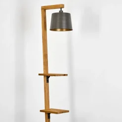Lampes En Bois-hofstein Lampadaire Baval Écru, 1 lumière