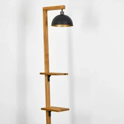 Lampes En Bois-hofstein Lampadaire Baval Écru, 1 lumière
