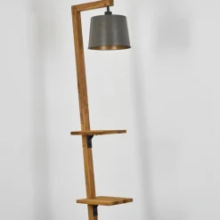 Lampes En Bois-hofstein Lampadaire Baval Écru, 1 lumière