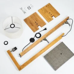 Lampes En Tissu-hofstein Lampadaire Baval Écru, 1 lumière