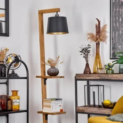 Lampes En Bois-hofstein Lampadaire Baval Écru, 1 lumière