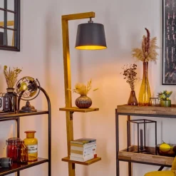 Lampes En Bois-hofstein Lampadaire Baval Écru, 1 lumière