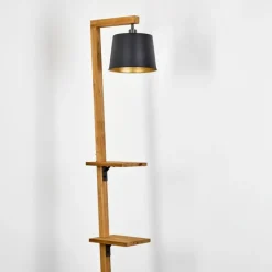 Lampes En Bois-hofstein Lampadaire Baval Écru, 1 lumière