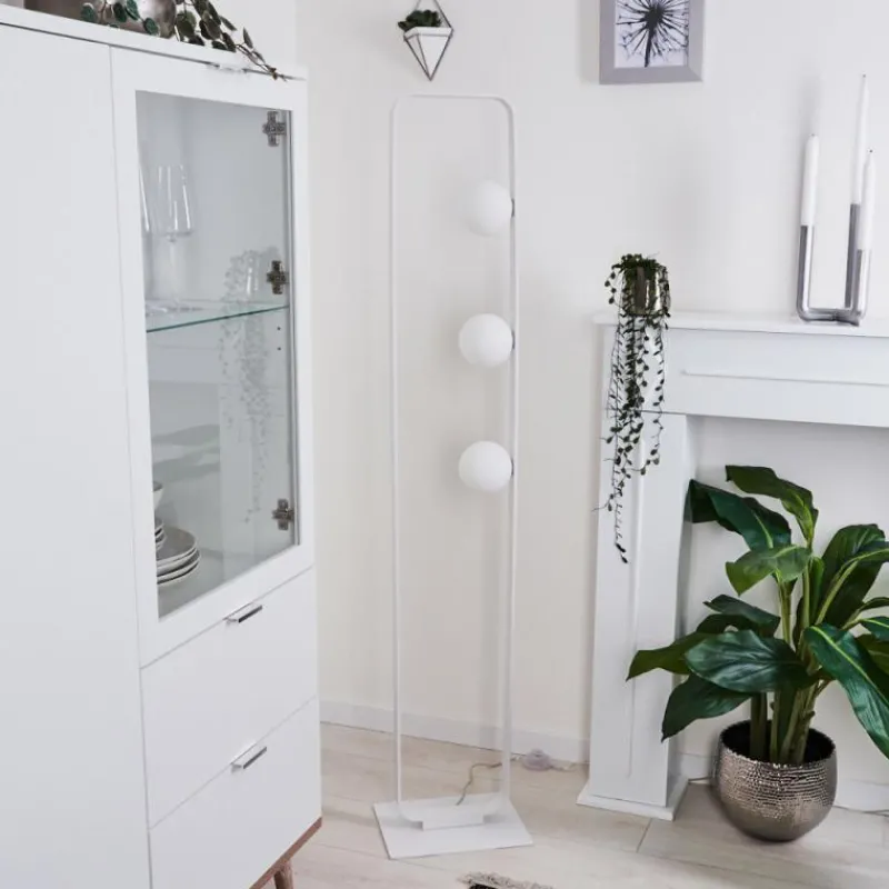 hofstein Lampadaire Beland Blanc, 3 lumières