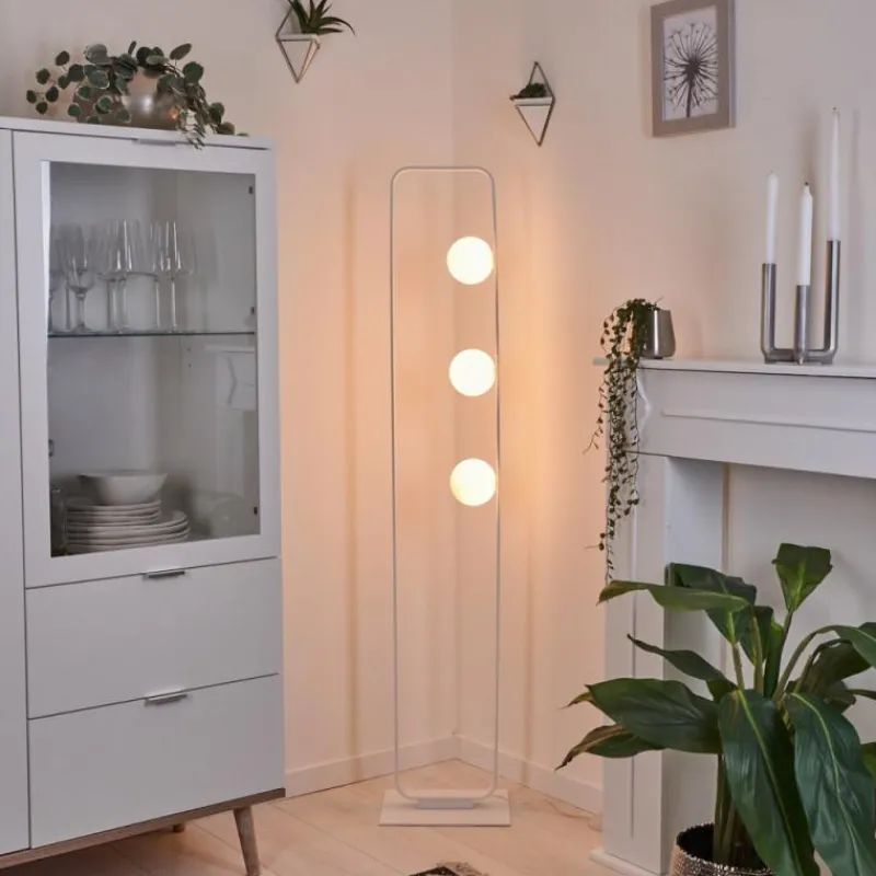 hofstein Lampadaire Beland Blanc, 3 lumières