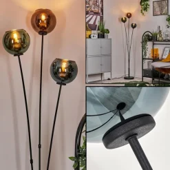 hofstein Lampadaire Belp Noir, 3 lumières