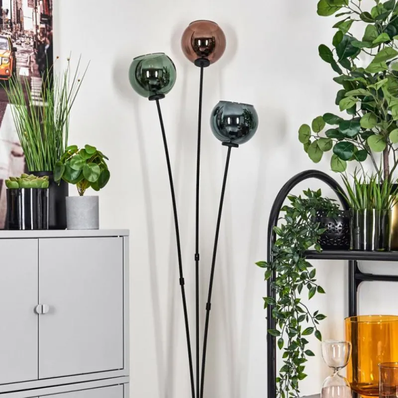 hofstein Lampadaire Belp Noir, 3 lumières