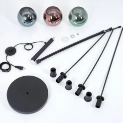 hofstein Lampadaire Belp Noir, 3 lumières