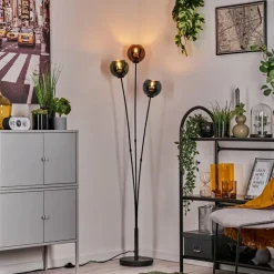 hofstein Lampadaire Belp Noir, 3 lumières