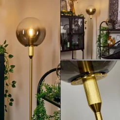 Lampes Art Déco-hofstein Lampadaire Berle Or, 1 lumière