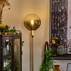 Lampes Art Déco-hofstein Lampadaire Berle Or, 1 lumière