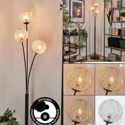hofstein Lampadaire Bernado Argenté, 3 lumières