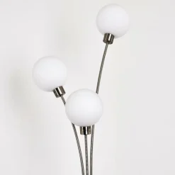 hofstein Lampadaire Bernado Nickel mat, 3 lumières