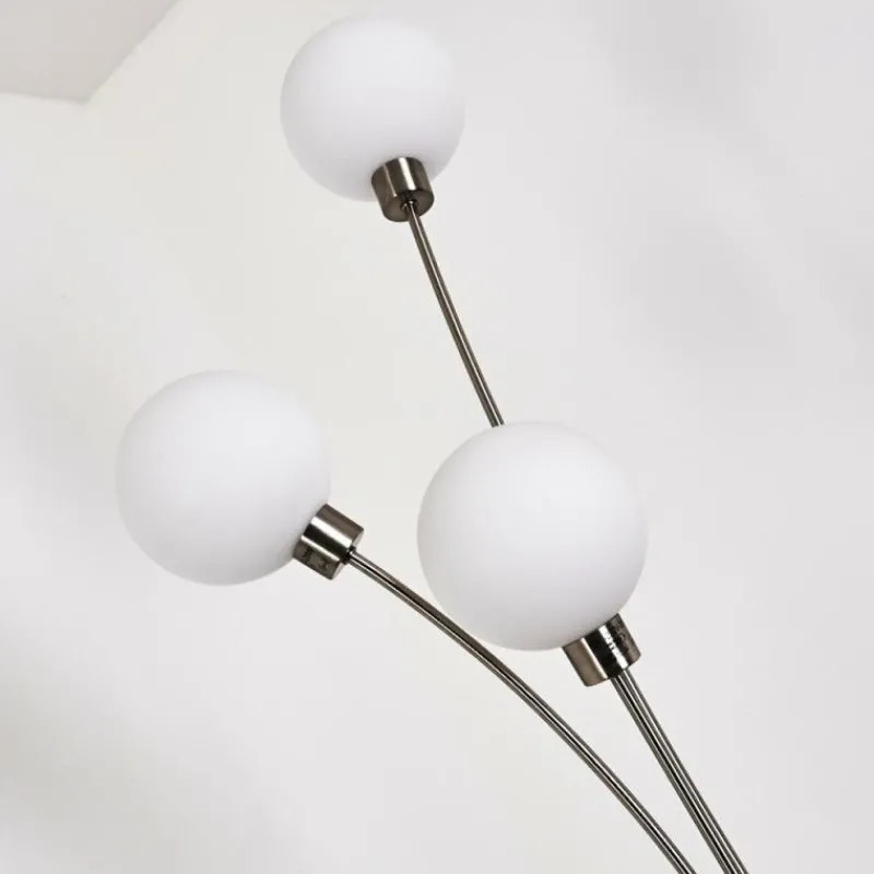 hofstein Lampadaire Bernado Nickel mat, 3 lumières