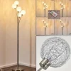 hofstein Lampadaire Bernado Nickel mat, 5 lumières