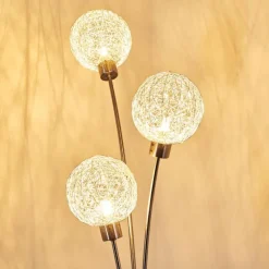 hofstein Lampadaire Bernado Nickel mat, 3 lumières