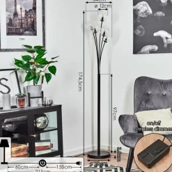 hofstein Lampadaire Bernado Noir, 5 lumières