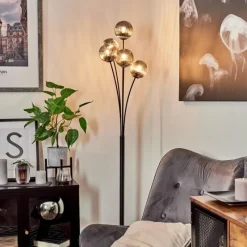 hofstein Lampadaire Bernado Noir, 5 lumières